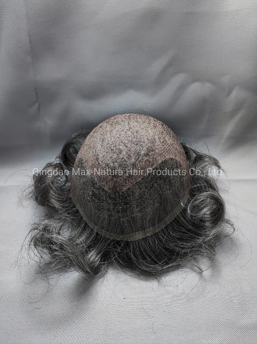 Most Durable Welded Mono Base Custom-Made Hair System with Swis-Lace-Front and Remy-Human-Hair