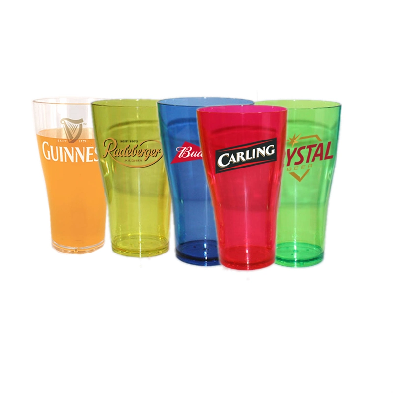 Manufacturer 570ml Plastic Tulip Pint Tumbler 19oz Pilsner Glasses