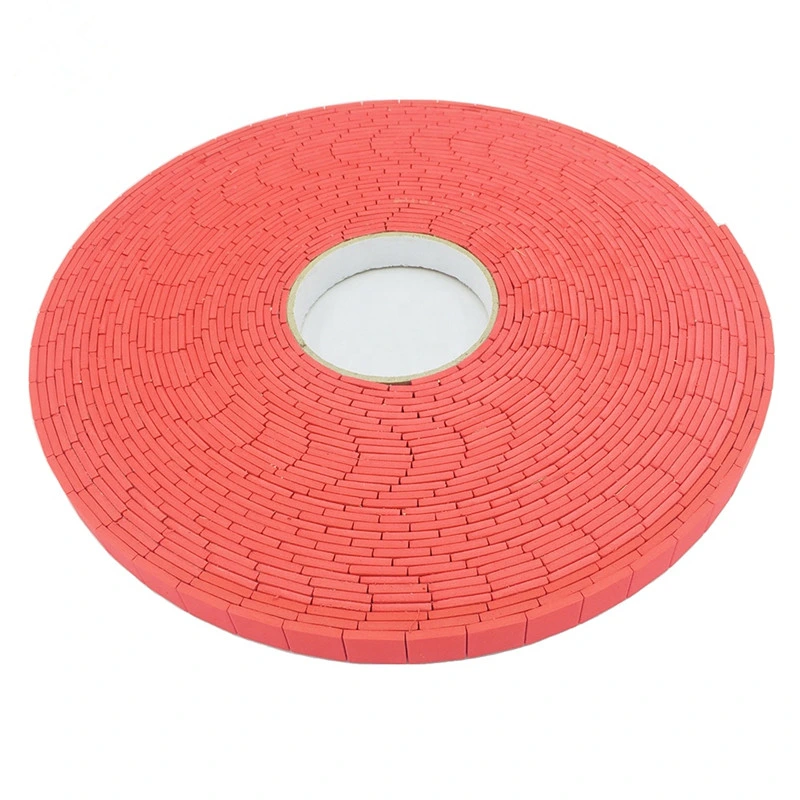 25*25*4mm Red Rubber +1mm Cling Foam of Glass Protective EVA Spacer Separator Protector Pads on Rolls