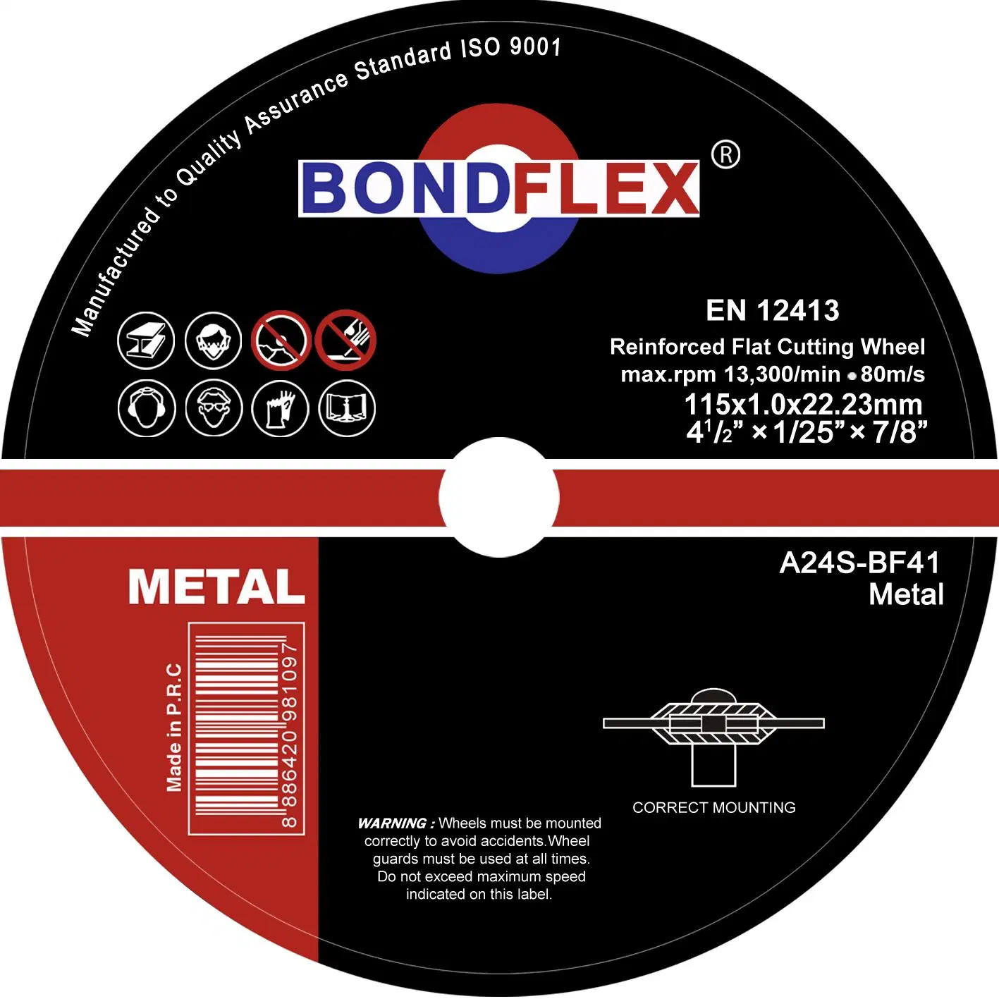 Resin-Bonded Abrasive Cut-off Wheels and Grinding Discs Type 27 41 42 Stationary Saw Cut off Wheels