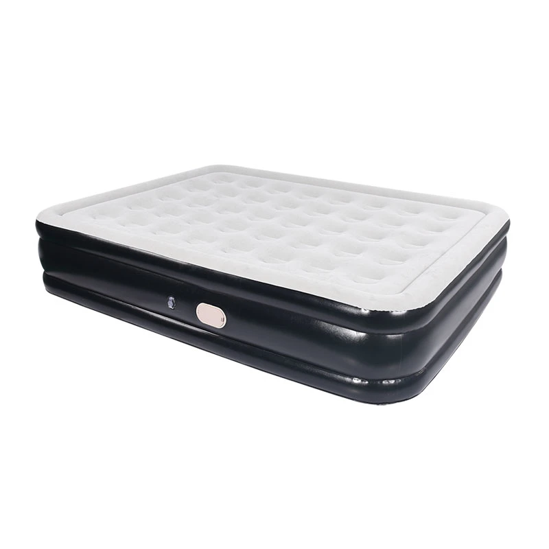 Queen Flocked Air Mattress Suitable for Camping Travel Guest Inflatable Air Mattress