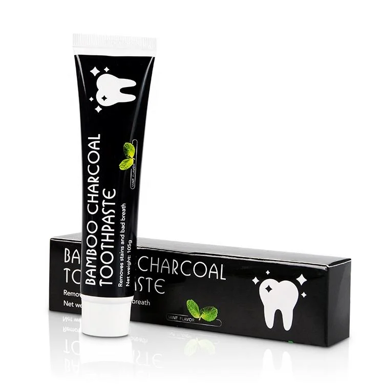 Saveur de menthe Cutesmile Fluoride-Free charbon activé biologique de l'huile de noix de coco des dents de la pâte dentifrice noir