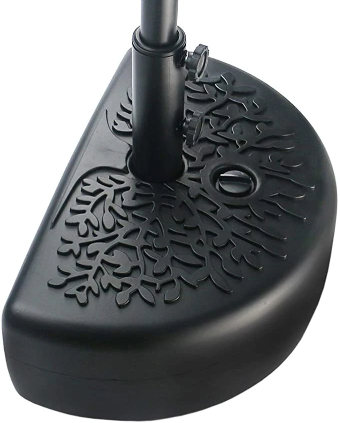 Half Moon Shaped Water Filled Umbrella Base Patio Umbrella Stand