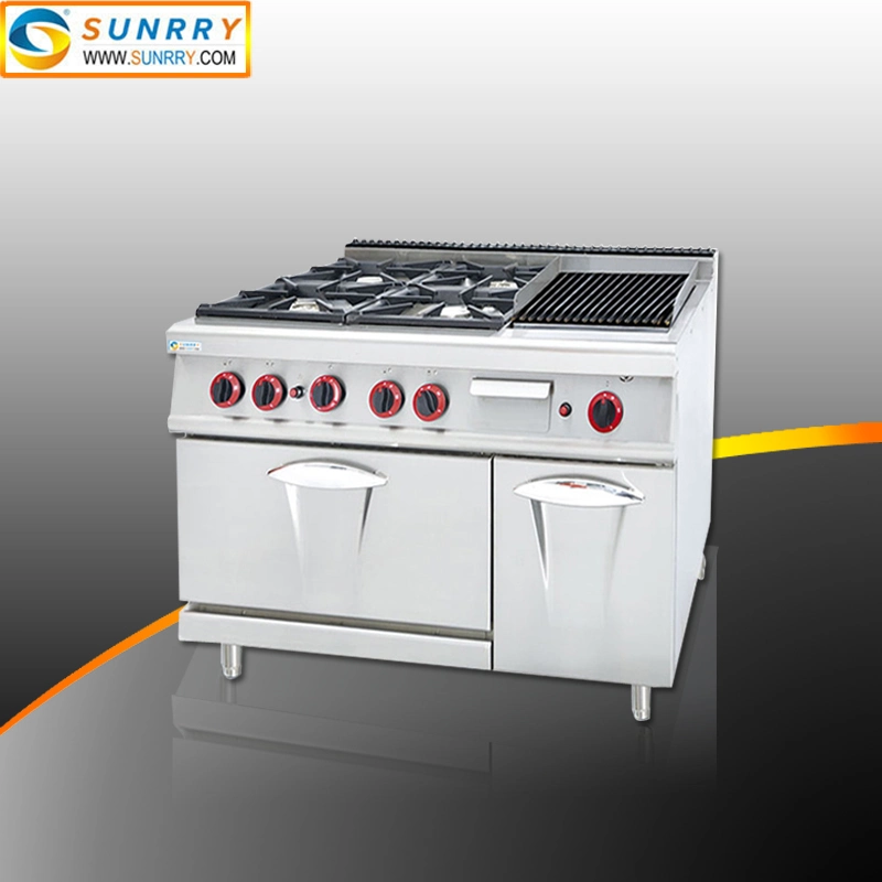 Cocina a gas con horno y parrilla Lava Rock