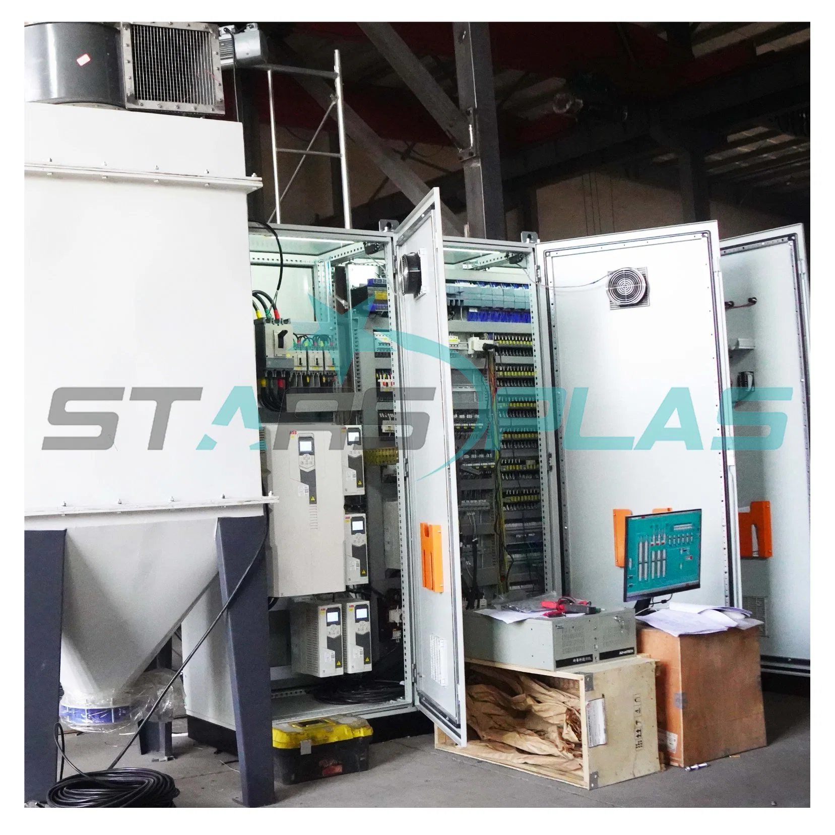 Automatic Dosing Spc Flooring Good Control of Dust Screw Conveying System Spc Floor Mixing and Doing Machine