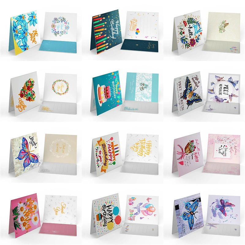 Vancy Arts 12PCS/ Set Birthday Party 5D Diamond Painting Gift Cards