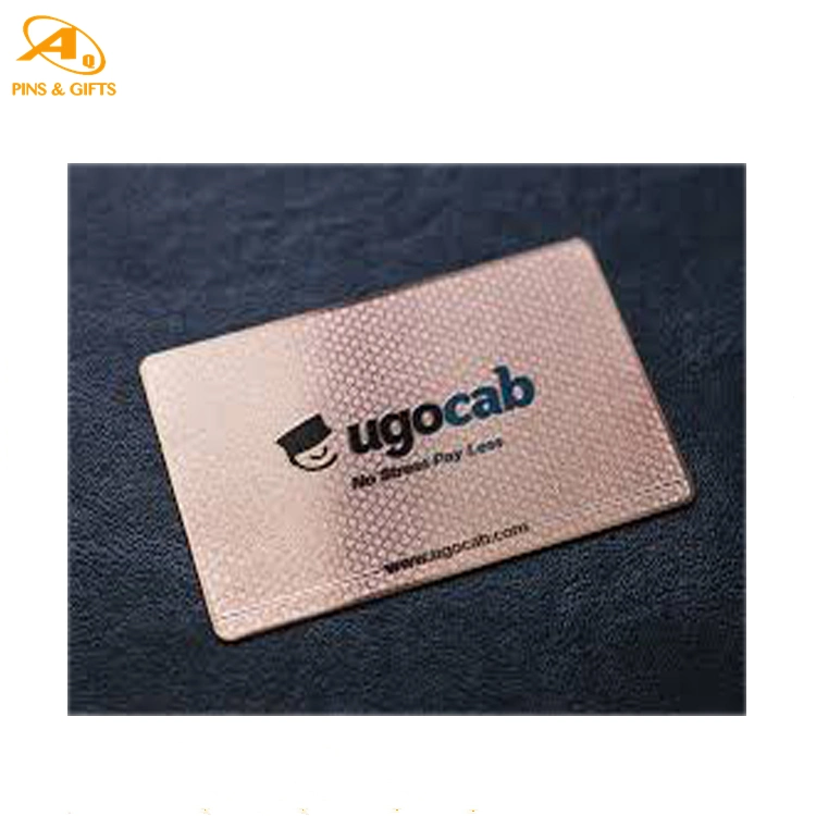 Luxury Credit Metal Card Brush PVC Wire Drawing Effect Metal Name Business Card