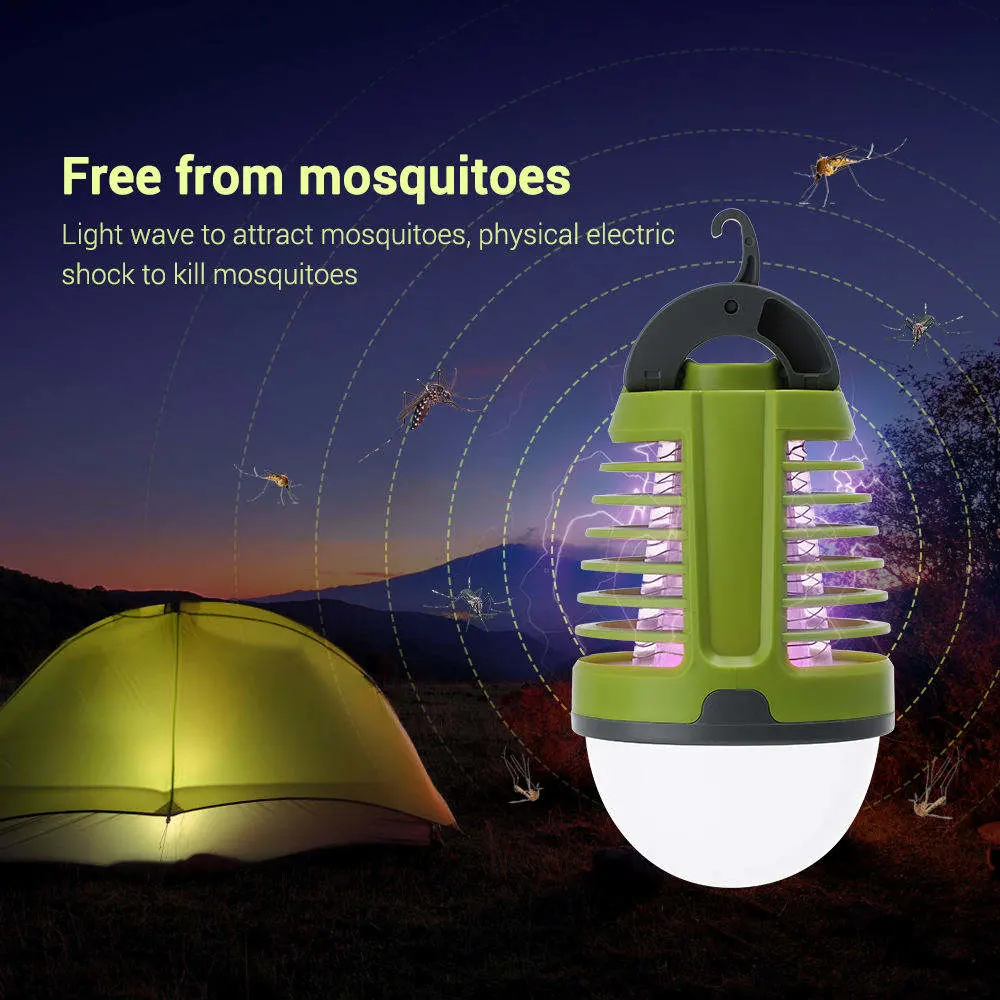 Rechargeable Battery Insect Lamp Trap Anti Mosquito Killer LED Camping Mosquito Killer Bulb, LED Mosquito Killer Machine