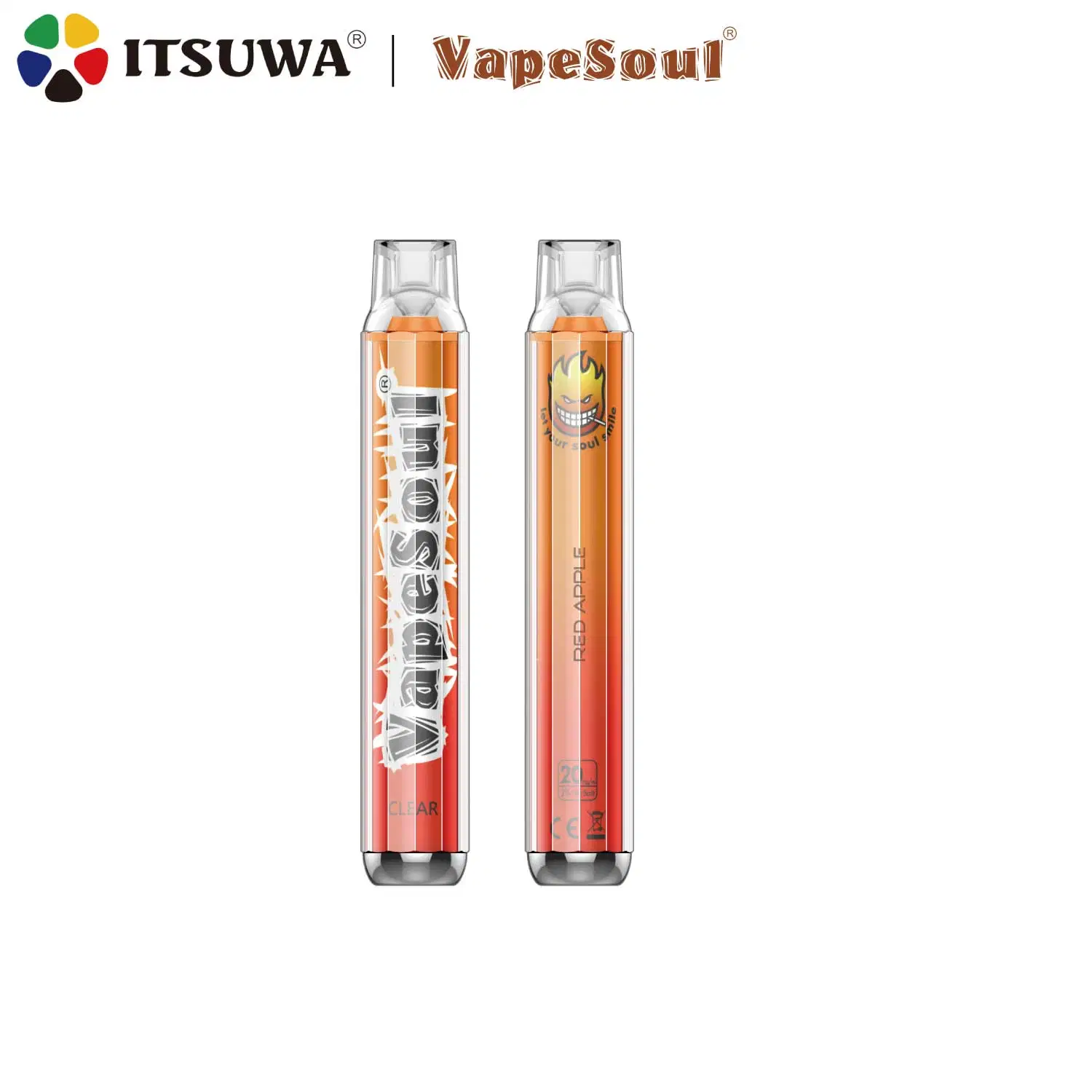 قلم Vapesoul Clear Crystal Puff E-Cigarette لتبخير الجملة Vape القابل للاستخدام مرة واحدة