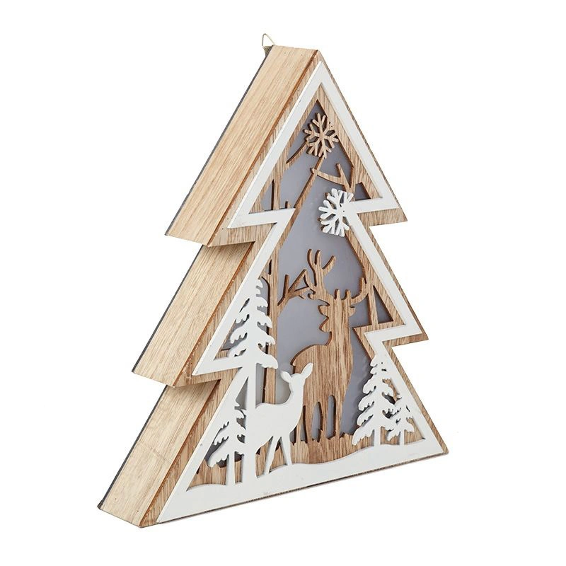 Neue Haus Form Holz Laser schneiden Schnitzen Home Dekor für Weihnachtsgeschenk