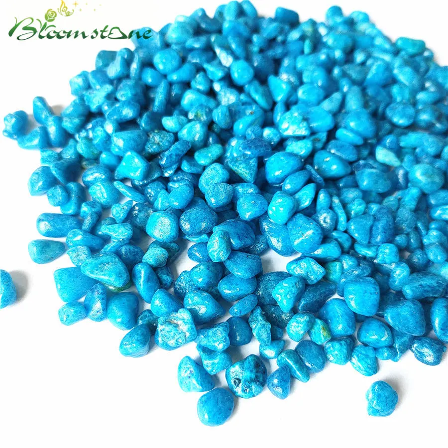 Coated Pebble Stone Colored Blue Sky Aquarium Gravel