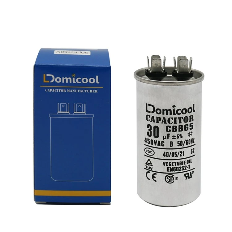 Domi Cbb65 DC Dual Capacitor 15UF/35UF 450VAC/500VAC Electronic Component Run Film Capacitor