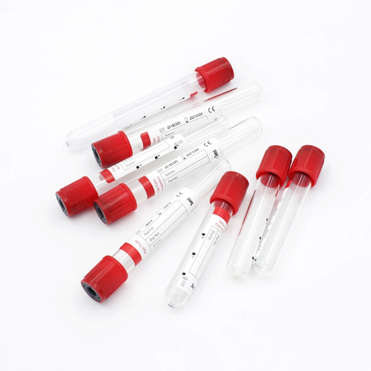 3ml 10 Ml ISO Sterile Red Cap Vacuum Plain Blood Collection Tubes