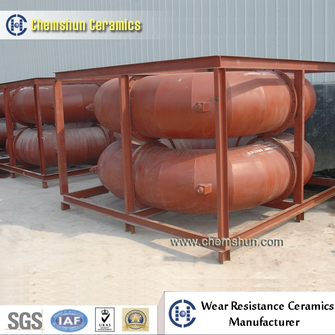 Abrasive Resistant Ceramic Elbow Pipe for Pipeline with High quality/High cost performance 