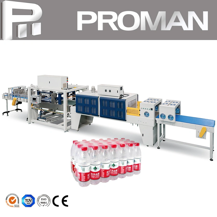 PLC Servo Control Food Container Jar Packing Bottle Automatic Film Carton Packaging Equipment Production Line Making Machine