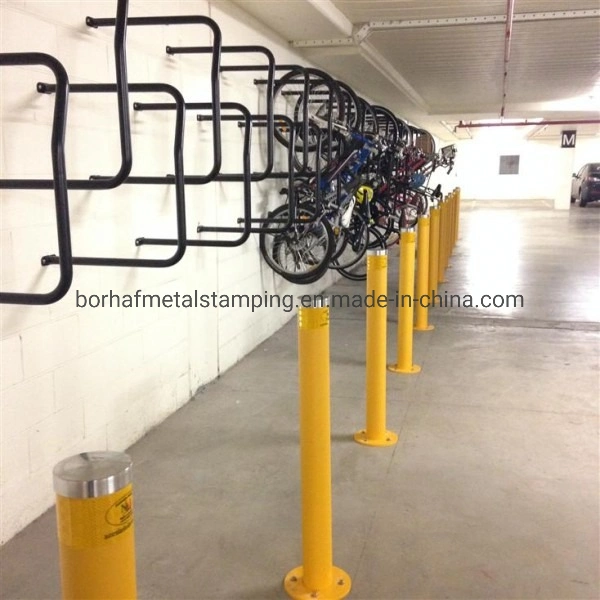 Bicycle Storage Solutions Metal Rack Black Power Coated Finish U Shape Wall Mounted Bike Rack Bicycle Racks Storage Solution Metal Bending Parts