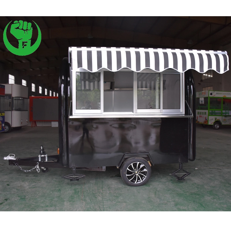 Carretilla de acero inoxidable galvanizado móvil UE freidora Camping Trailer