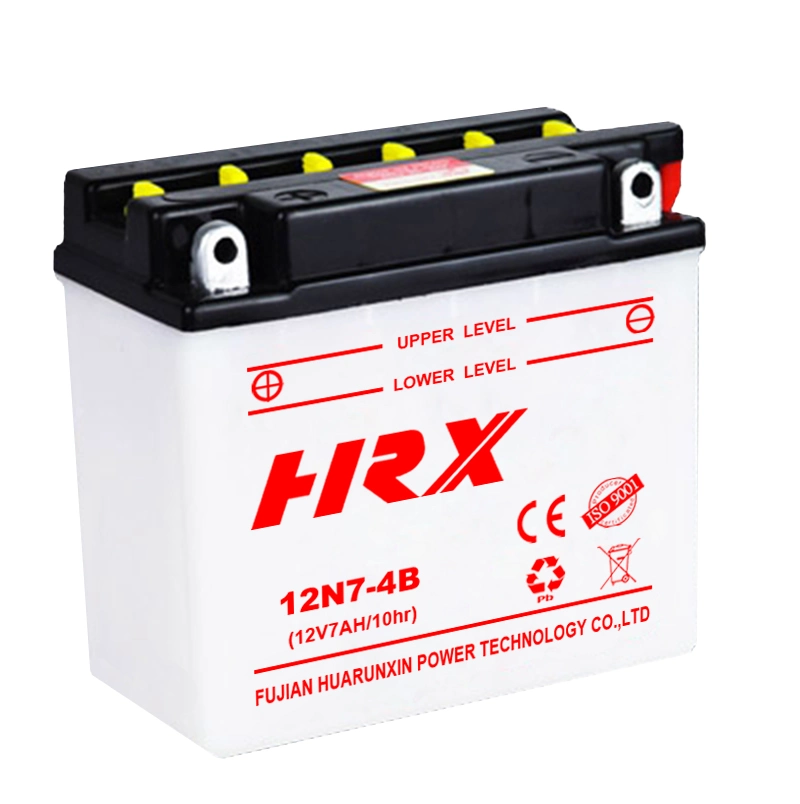 Good Quality Rechargeable Lead Acid 12V Battery Dry Charged Motorcycle Battery 12n7-4b