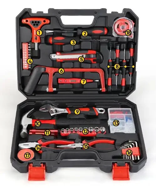 Professionelle Power Elektro-und Hardware-Tool-Set Combo mit wiederaufladbar Elektrische Bohrmaschine und mehrere Bohrer in Blow CAS