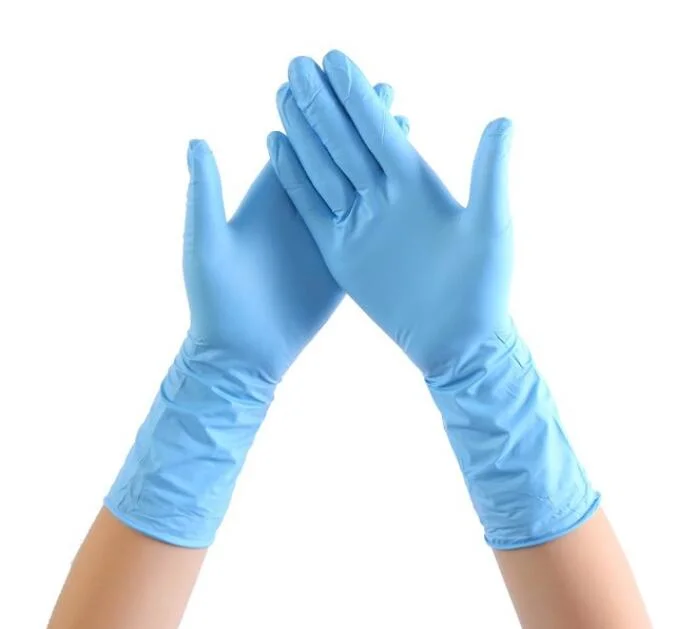 Latex Gloves Disposable Blue Non-Slip Rubber Latex Gloves