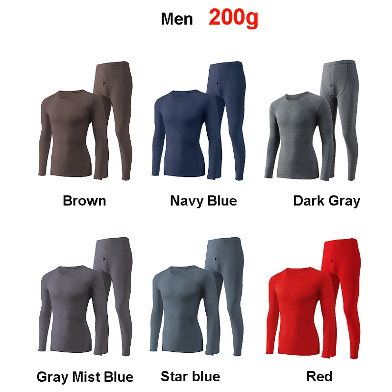 Couple Winter Thermo Lingerie Warm Suit Tights Long Johns Cotton Thermal Underwear Set