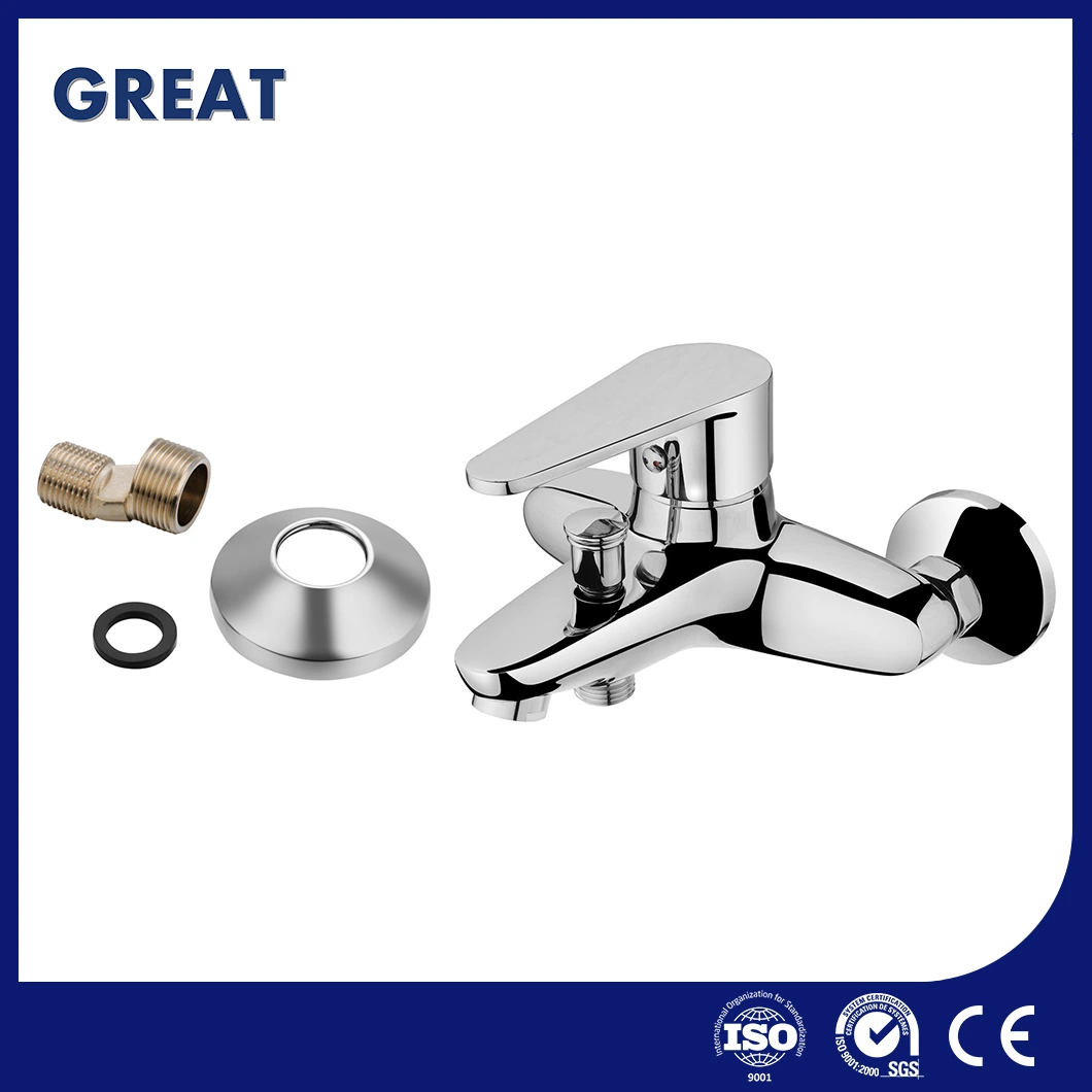 Grifo de vaciado de un gran cuarto de baño con bañera de garra de fábrica del grifo Gl9303A93 Chrome Grifo de baño de una sola palanca China a la corrosión y Rust-Resistant grifo de la bañera con desviador