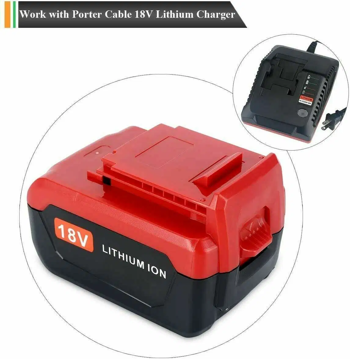 SRT Porter Cable 18 Volt PC18b Li-Ion-Batterien