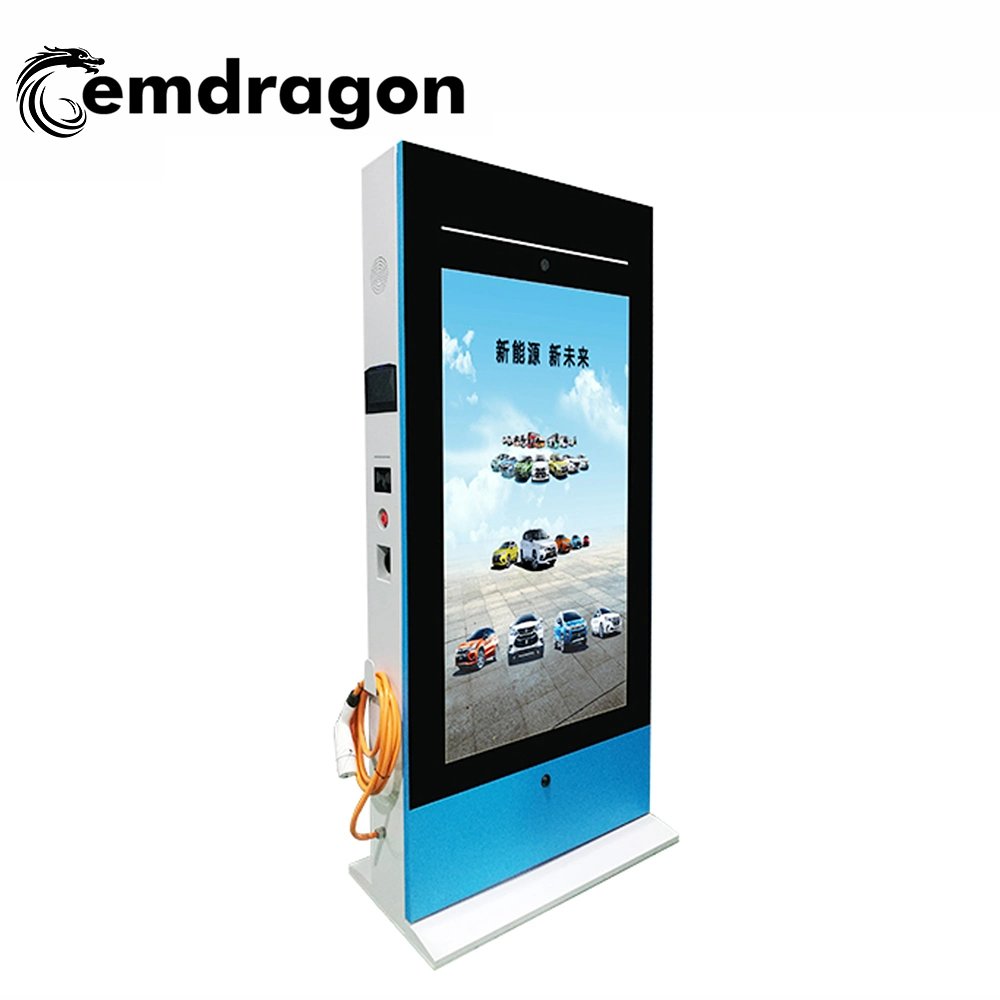 65 Inch Car Charging Pile Outdoor Advertising Machine Video LCD Player LED Digital Signage Hotel Lobby LCD Advertising Digital Signage LCD