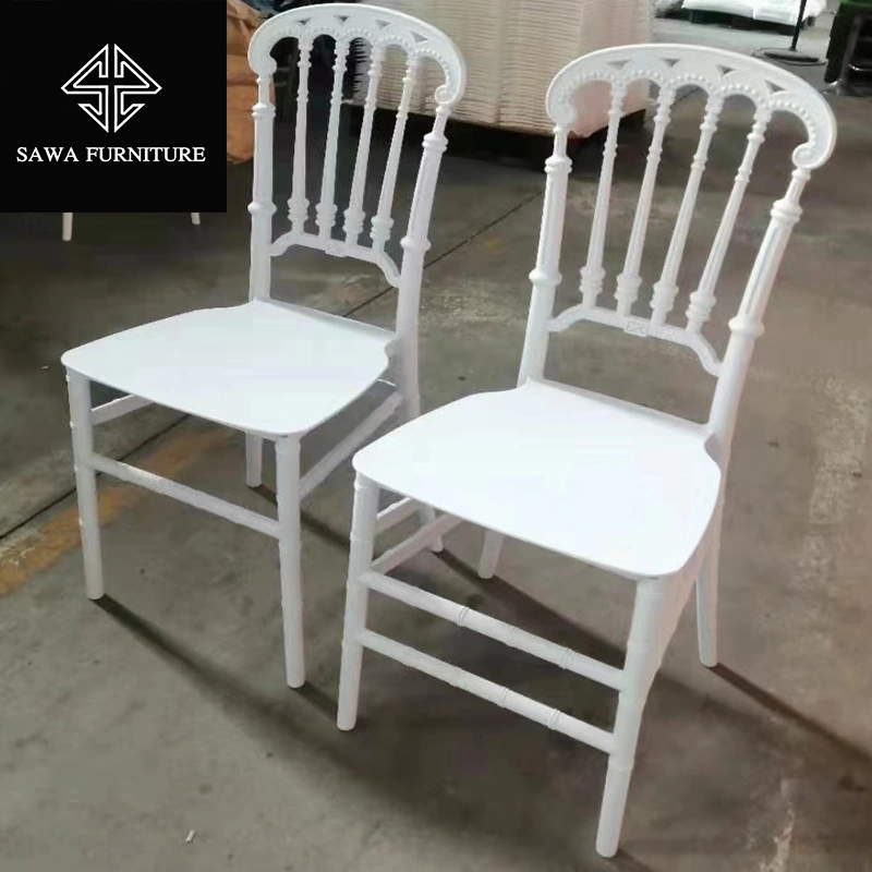 Cadeira de casamento branca PP de alta qualidade PP, Tifanny branco plástico Chavari Wedding Chair Atacado