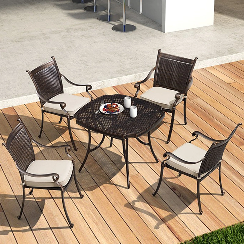 High quality/High cost performance  Custom Leisure Home Modern Rattan Patio Bistro Outdoor Garden Dining Furniture