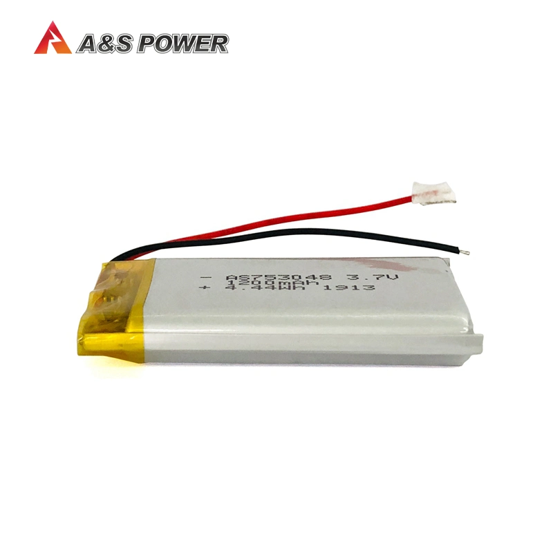 Shenzhen Factory Direct Sell UL Rechargeable Lithium Battery 3.7V 1200mAh 753048 Kc Lipo Battery