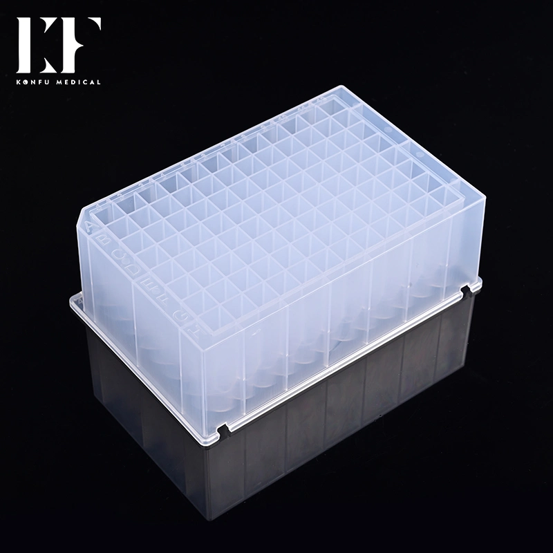 Highly Chemical-Resistant Plates 2.2ml 96 Square Deep Well Plate Conical Bottom Used with Kingfisher Purification System for Dedicated Analytic Application