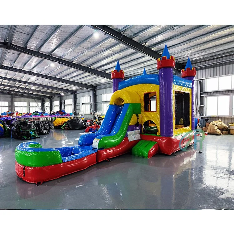 Hot Sale Inflatable Castle PVC Kids Bouncy Castle Orange Bounce House for Play