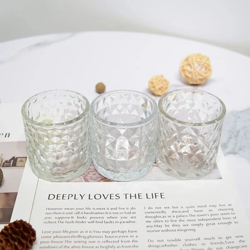 Luxury Clear Glass Candle Holders, Candle Stick Holders for Wedding, Home Decoration and Dining