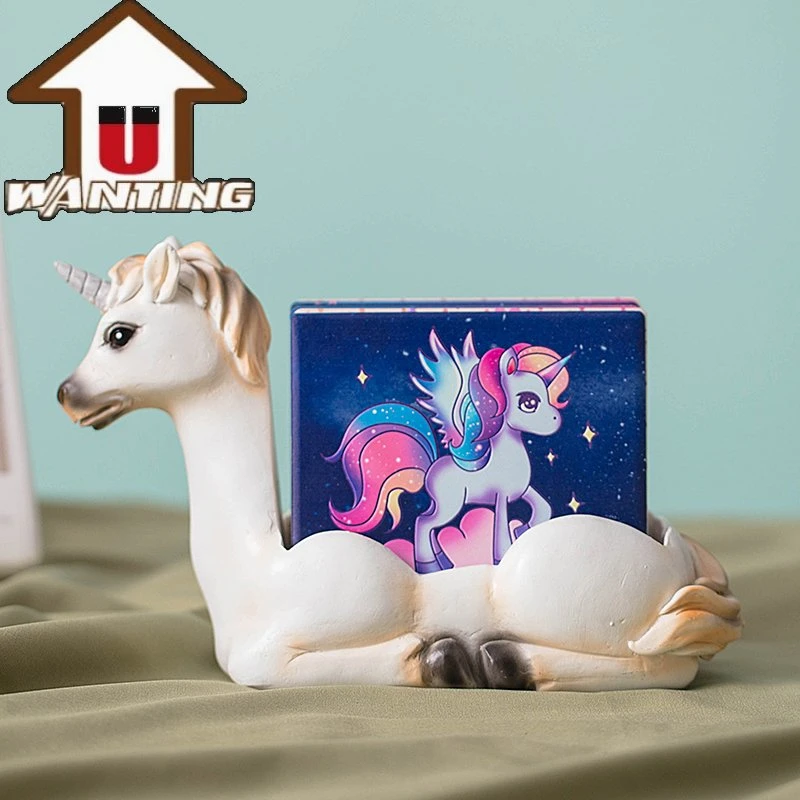 Animal Shape Unicorn Cup Mat Resin Product for Restaurant Home Bar Decor