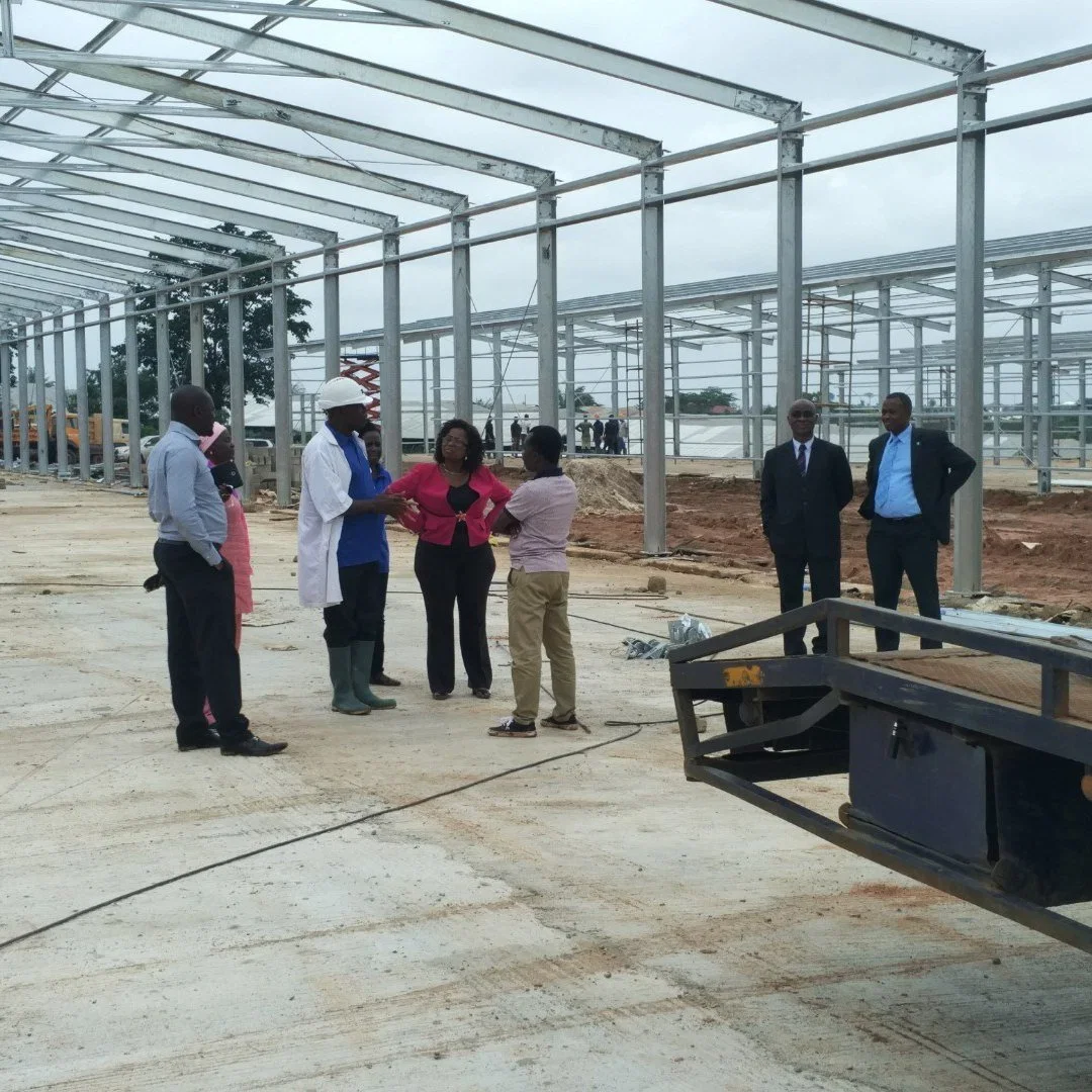 Structure de construction à ossature en acier préfabriqués ferme avicole préfabriqué de poulets de chair de poulet avec un ensemble complet de la volaille de la chambre d'équipement pour l'usine de poulet