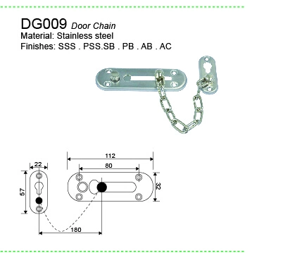 Safety Stainless Steel Door Bolt Door Chain