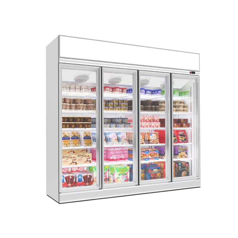 Luxury Top Mount Showcase Electric Freezer Commercial Fridge