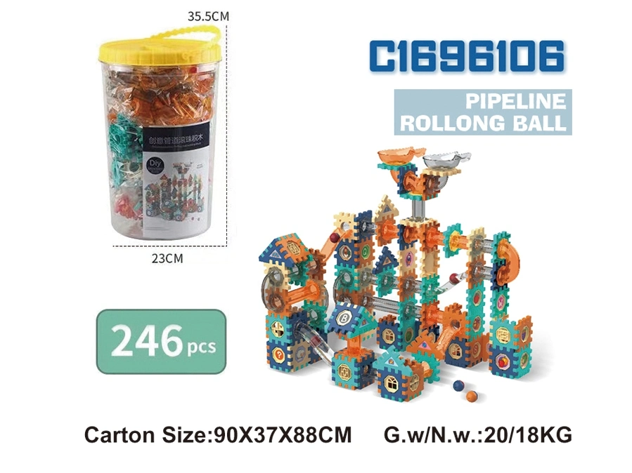 El bloque de construcción de pista de bola 246PCS