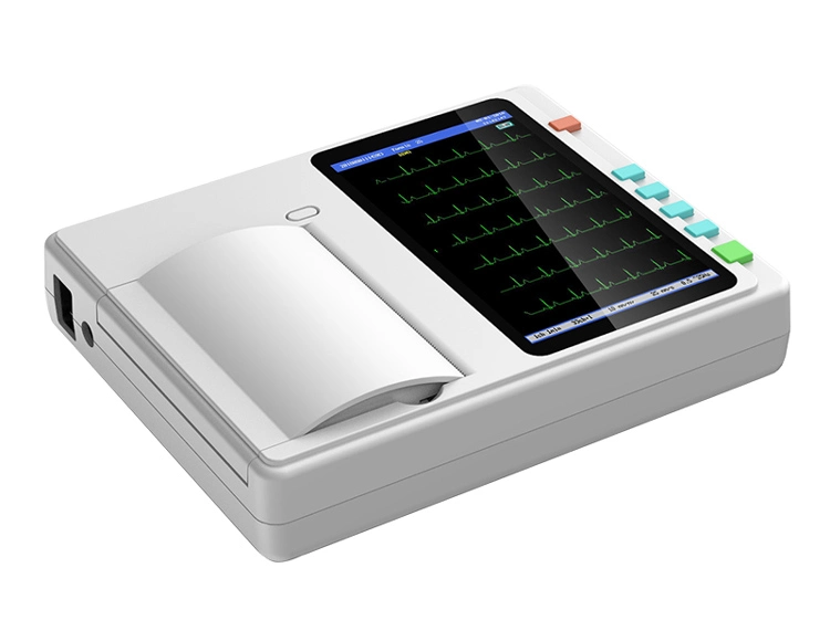 آلة رسم القلب الكهربائي ECG المعتمدة من قبل CE ISO، 12 قناة 12 موصل