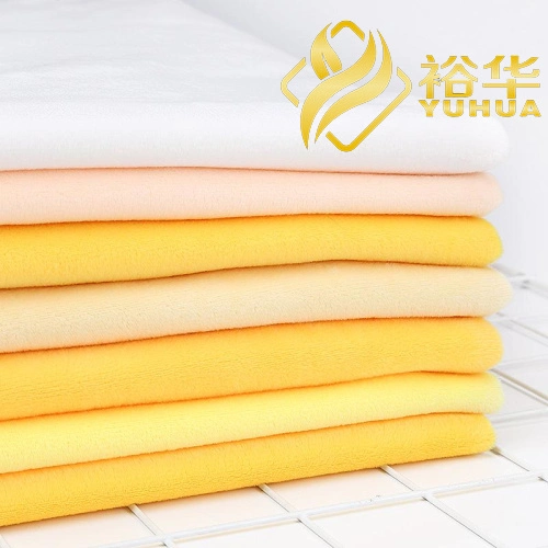 100% Polyester Plain Brush Cloth Super Soft Double Sided Flannel Blanket Fabric 2021