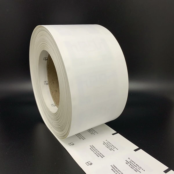 Black Position Line Custom Ultra Soft Satin Passive UHF RFID Care Label