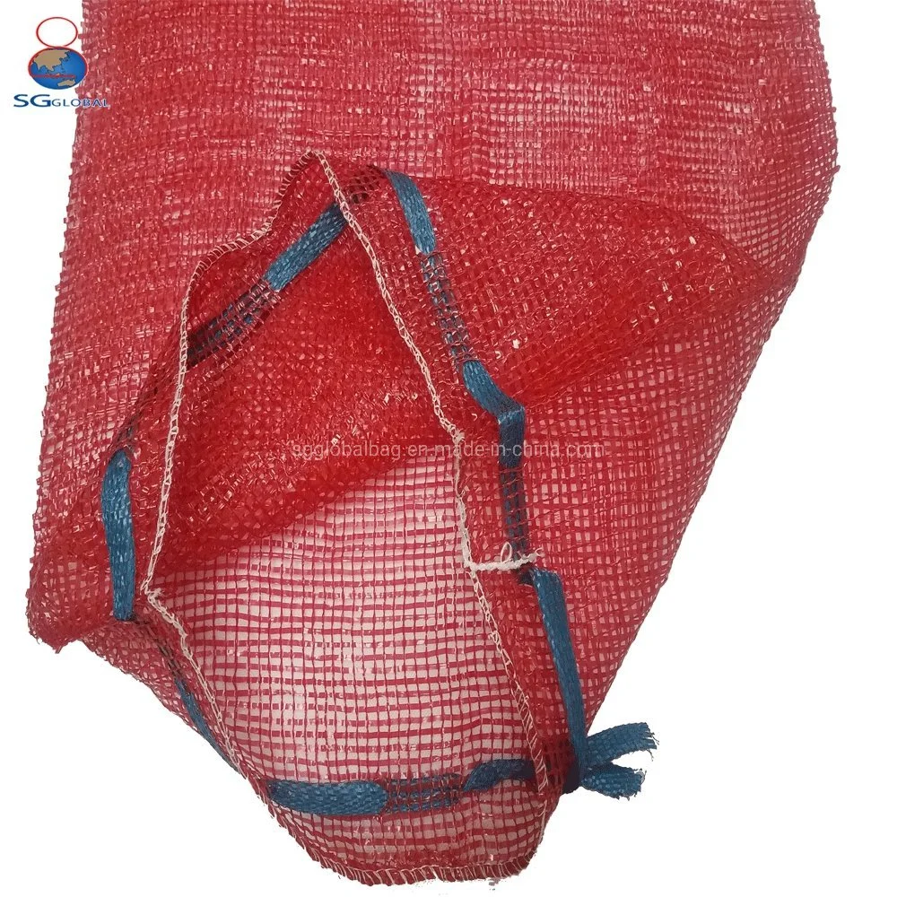 Grs SGS CE Certified Factory Virgin Polypropylene PP Woven Packing Fruit Vegetable Bean Cabbage Plastic Drawstring Leno Tubular Mesh Red Bag for Onion Potato