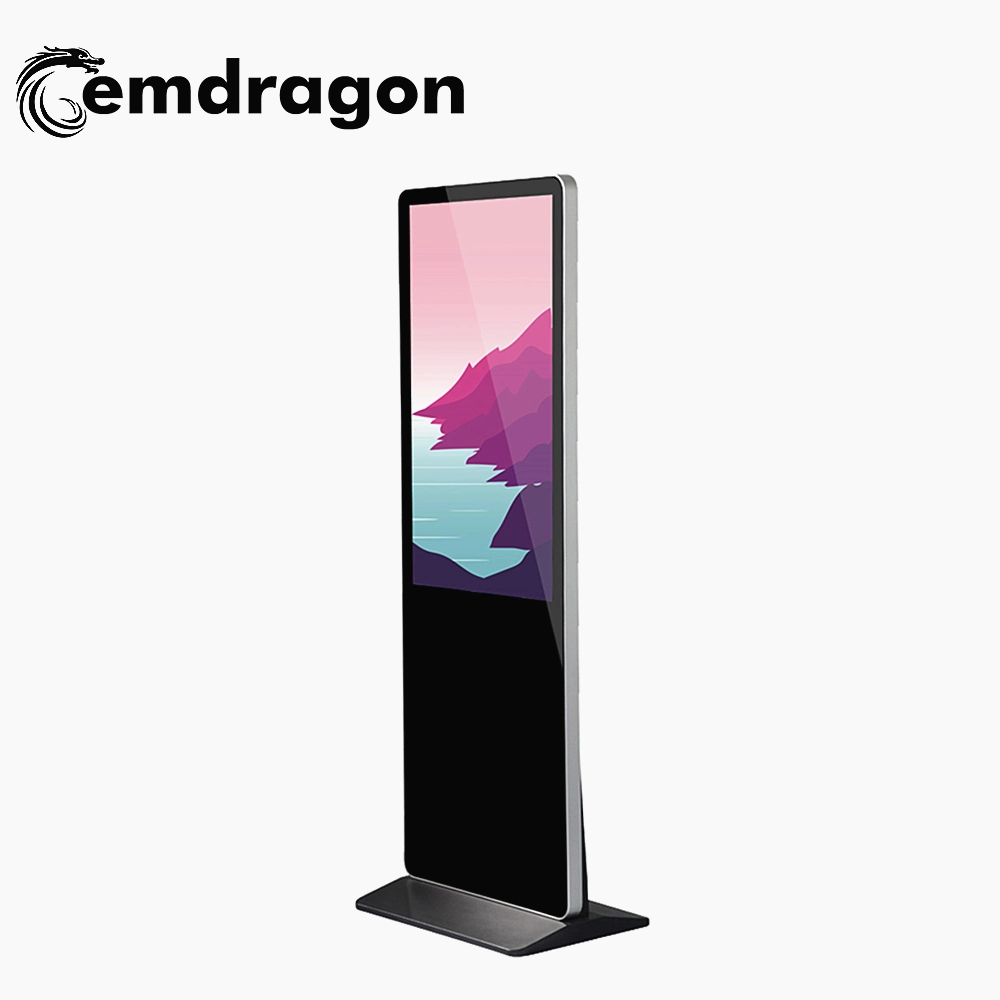 Slim 55 Inch Dual Screens LCD Digital Signage New Digital Signage Player Floor Standing LCD Advertising Player