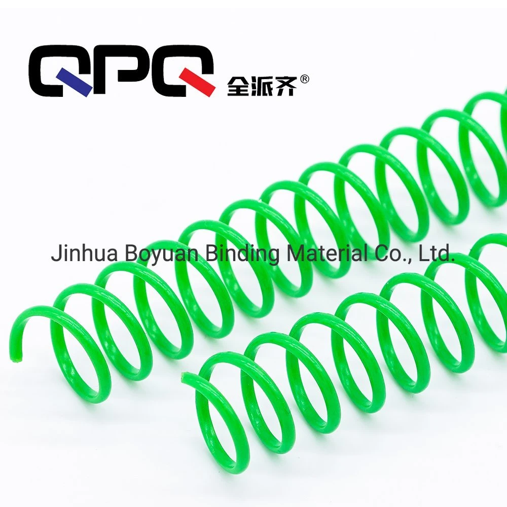 Apple Green Free Sample Good Price Plastic PVC Spiral Coil Book Binding Wire O