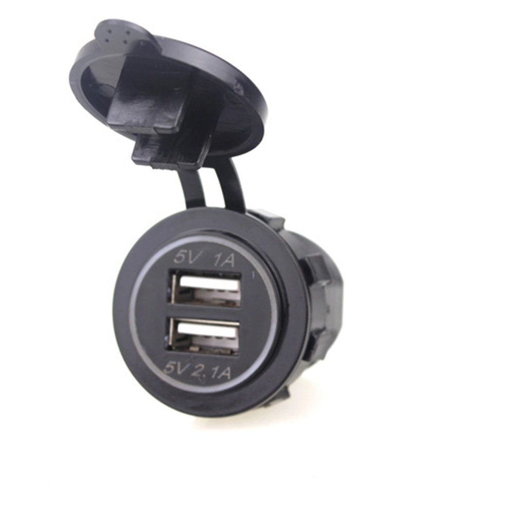 Cargador USB resistente al agua 2,1A conector USB doble Cargador para motocicleta Auto camión Barco LED coche adaptador de alimentación toma coche de energía Accesorios Esg13196