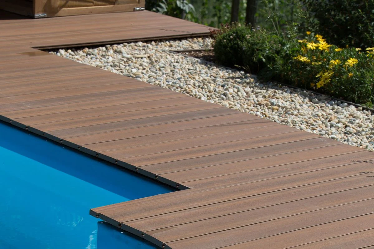 Wholesale/Supplier Price Decoration WPC Decking Tiles WPC Click Vinyl Floor with EVA/IXPE/Cork Backing