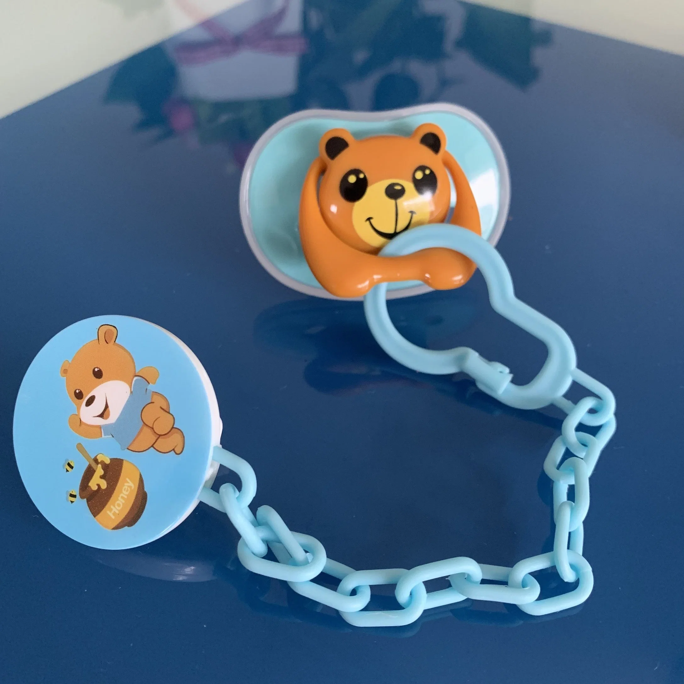 New Cartoon Animal Baby Teething Pacifer with Chain