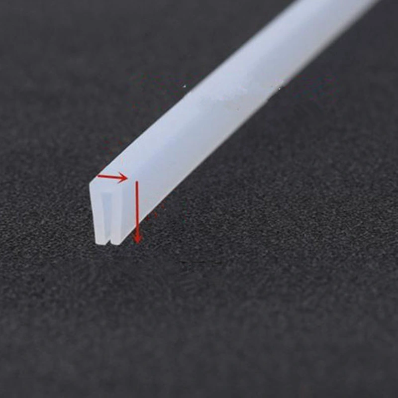 U-Shape Transparent Silicone Rubber Profile/Extrusion for Glass Window and Door Sealing