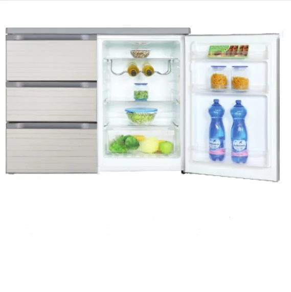 210L Four Door Fridge Three Drawers Freezer Side by Side Refrigerator Countertop Compact Bcd-210CV